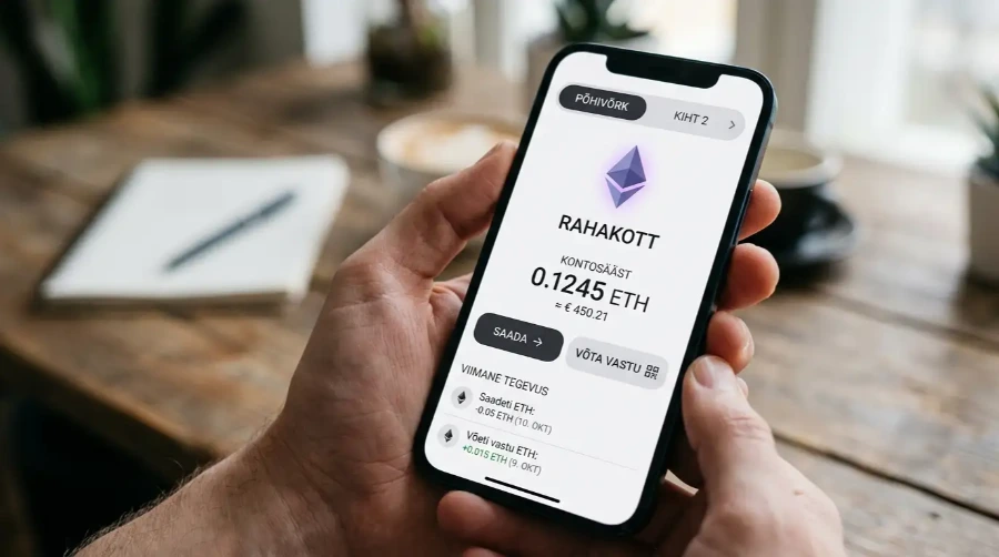 Ethereumi rahakoti võrgu valik enne sissemakset kihlveokontorisse
